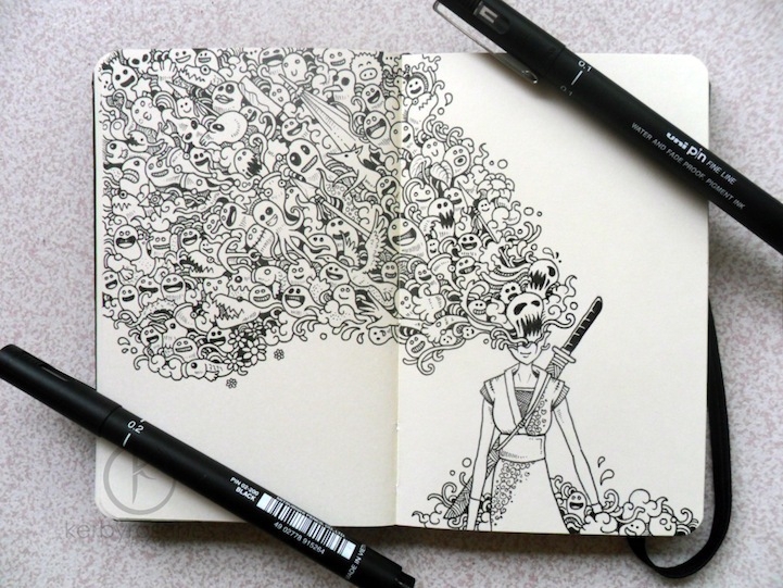 Удивительно детализированные рисунки ручкой от Керби Розанес