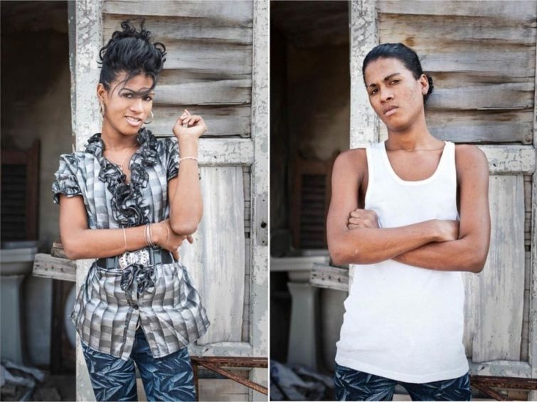 Кубинские транссексуалы до и после операции по смене пола 