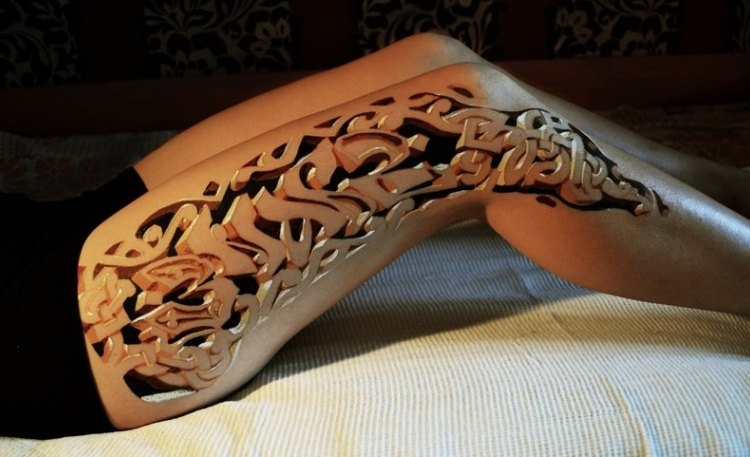 30 невероятных 3D татуировоки