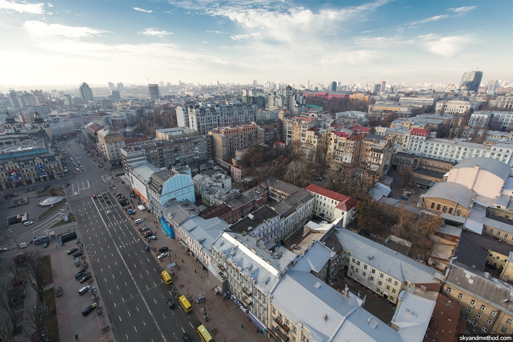 Киев. За день до зимы. Вид с квадрокоптера