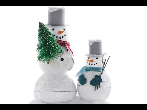 Как сделать снеговика из пенопласта на Новый Год?   