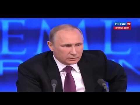 Путин: Зачем ты дал ей слово на пресс-конференции?, Собчак задает вопрос Путину 18.12.2014 