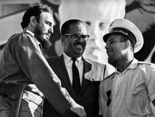 Гагарин и Кастро, Гавана, 1961