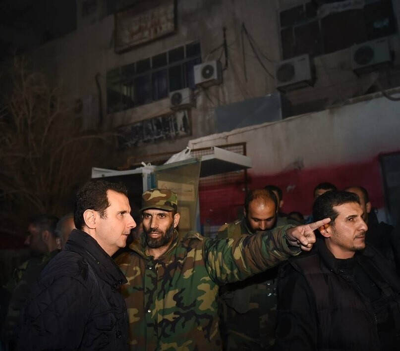 Башар аль-Асад в новогоднюю ночь посетил солдат в районе Дамаска