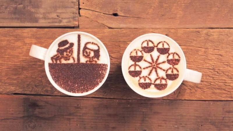 Трогательная история двух чашечек кофе A touching story of two cups of coffee 