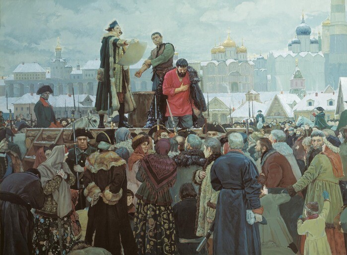10 января, на Болотной площади, был казнен Емельян Пугачев