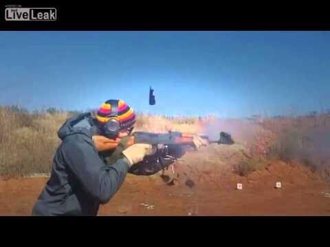 AK-74 Blows Up in Shooters Face 