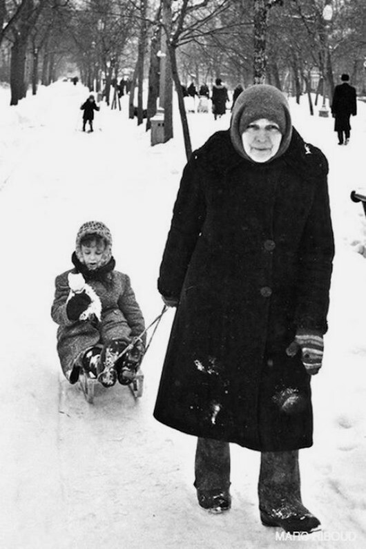 Зимние фотографии Москвы разных лет