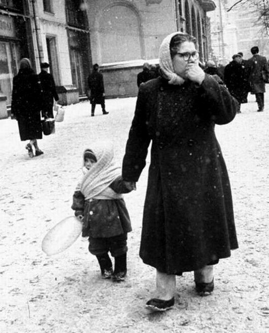 Зимние фотографии Москвы разных лет