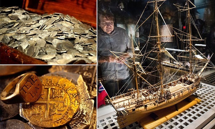 Пушки, монеты и судовой колокол с пиратского корабля ($ 400 млн)