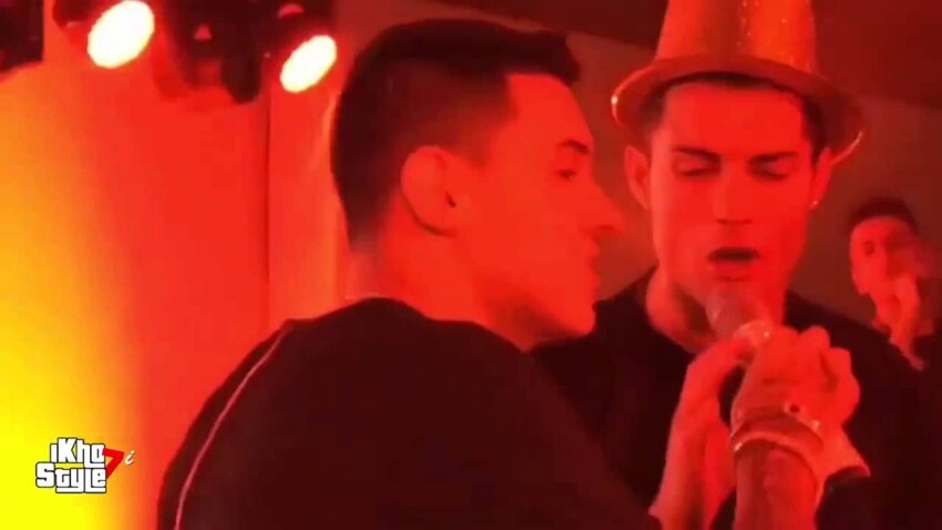 Cristiano Ronaldo cantando con Kevin Roldan en su Fiesta de Cumpleaños 