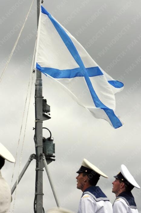 Гордый Андреевский флаг Воинская честь