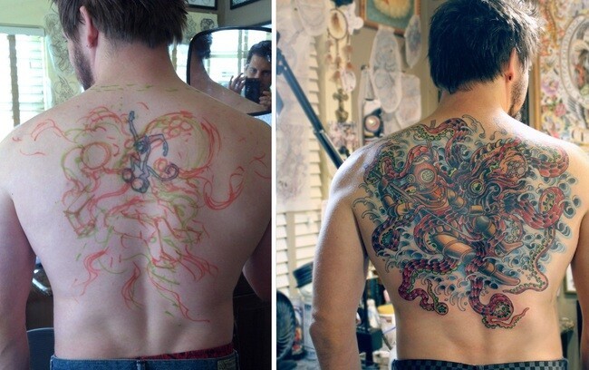 25 примеров удачного исправления и перекрытия татуировок