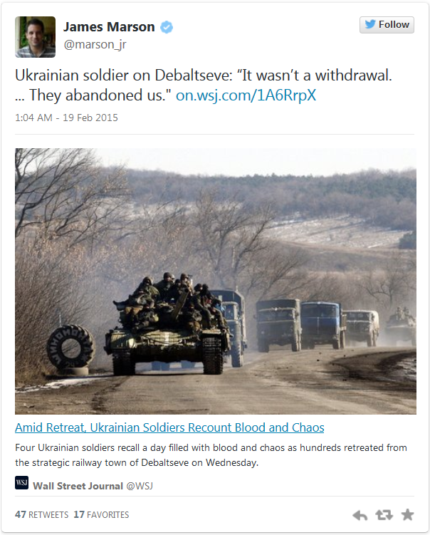Западные СМИ о потерях ВСУ в Дебальцево
