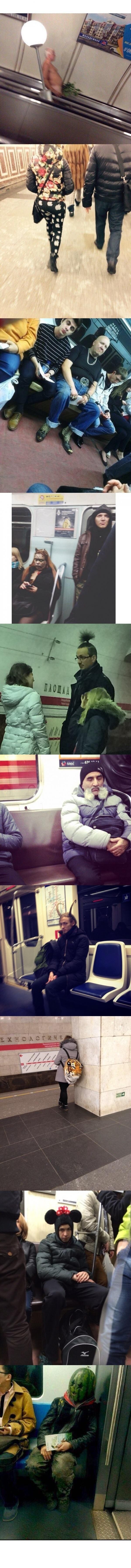 Очередная подборка странных людей из московского метро