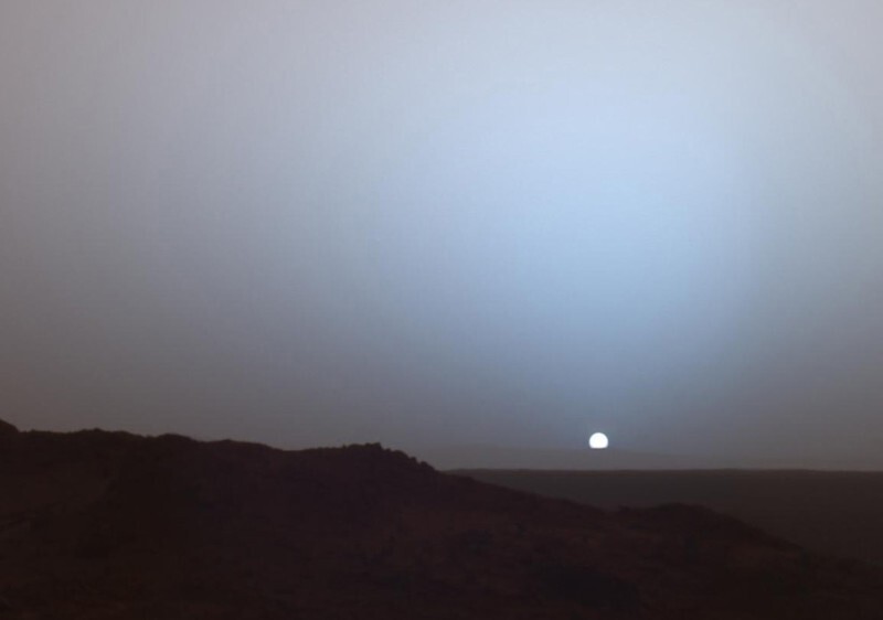 Закат солнца на Марсе