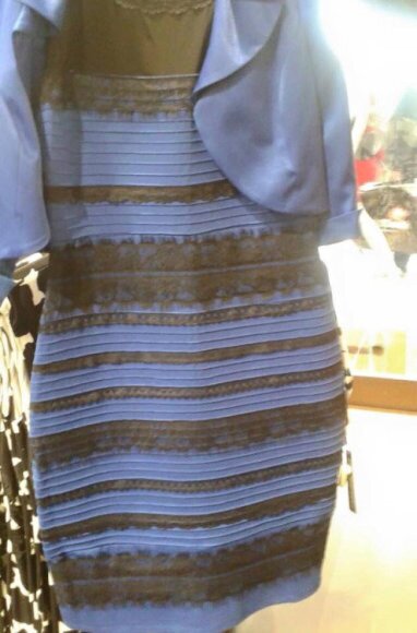 Какой цвет этого платья синие с черным, белое с золотым?