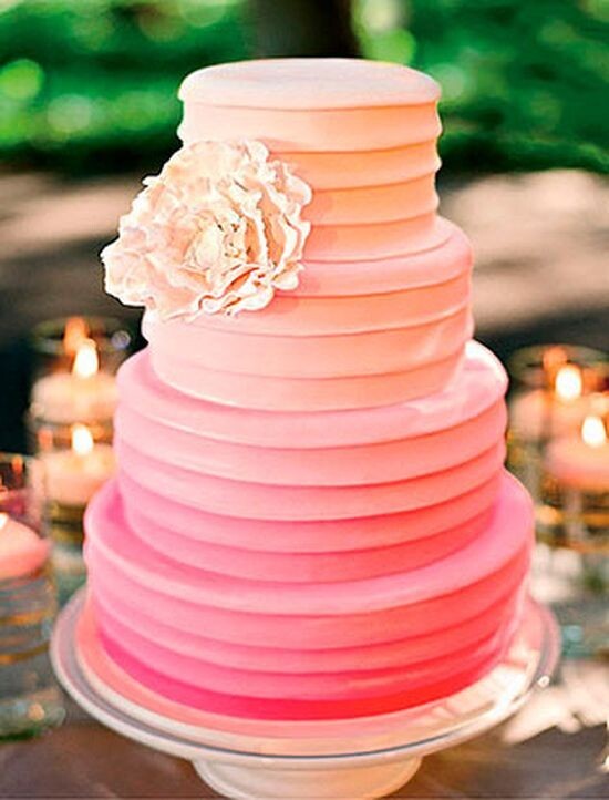 55 свадебных тортов в стиле Омбре