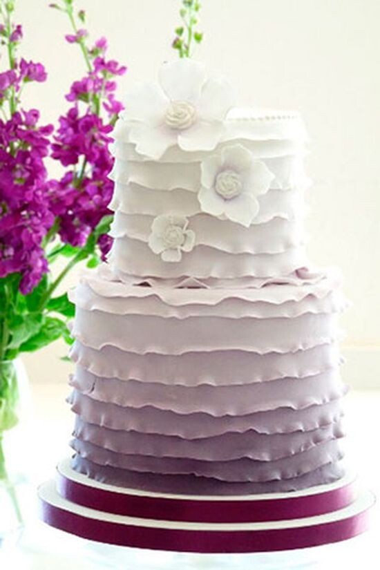 55 свадебных тортов в стиле Омбре