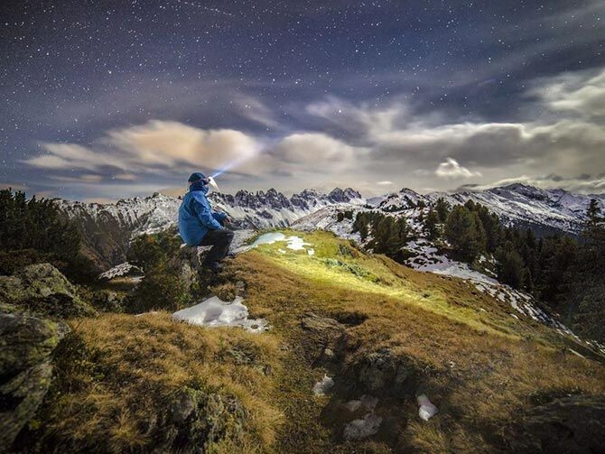 Ночь в Тирольских Альпах, Австрия