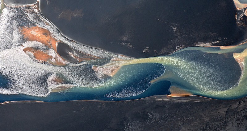 Аэрофотоснимки вулканической Исландии