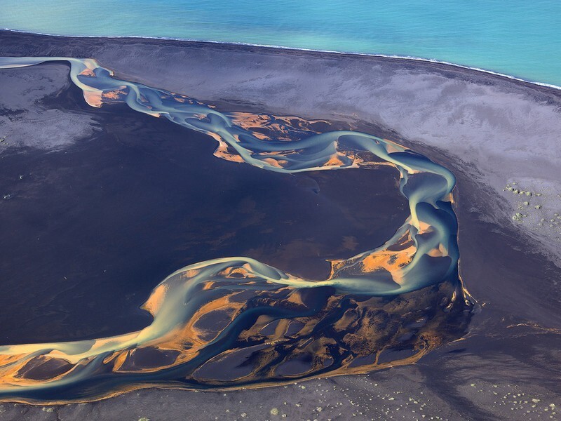 Аэрофотоснимки вулканической Исландии