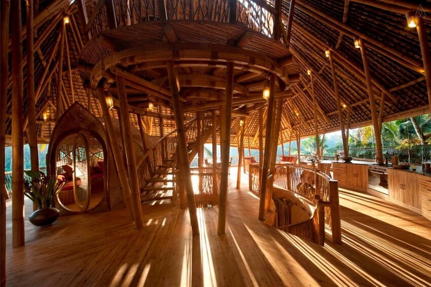 1. Дом из бамбука на Бали, Индонезия 