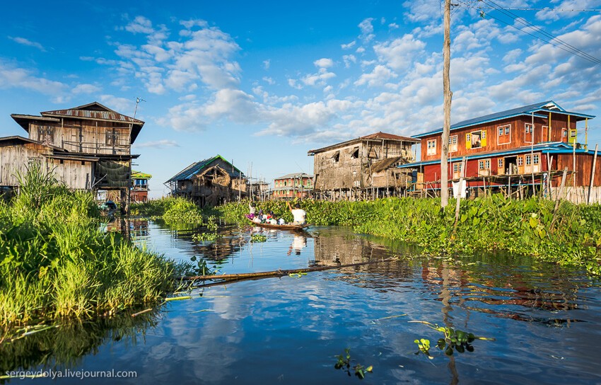 Бирма. Как живут в деревне на воде