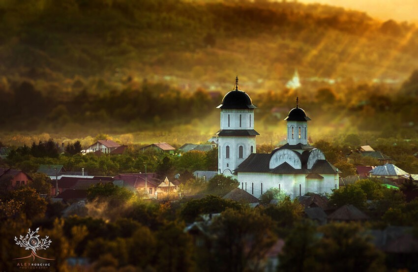 Горы и пейзажи утренней Трансильвании