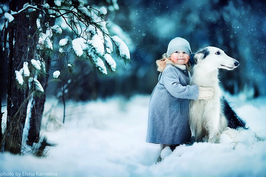 Дети и животные в фотографиях Елены Карнеевой 