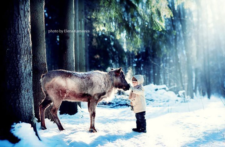Фотограф снимает удивительные фотографии детей с животными