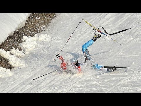 Самое жуткое падение в лыжном спорте! 