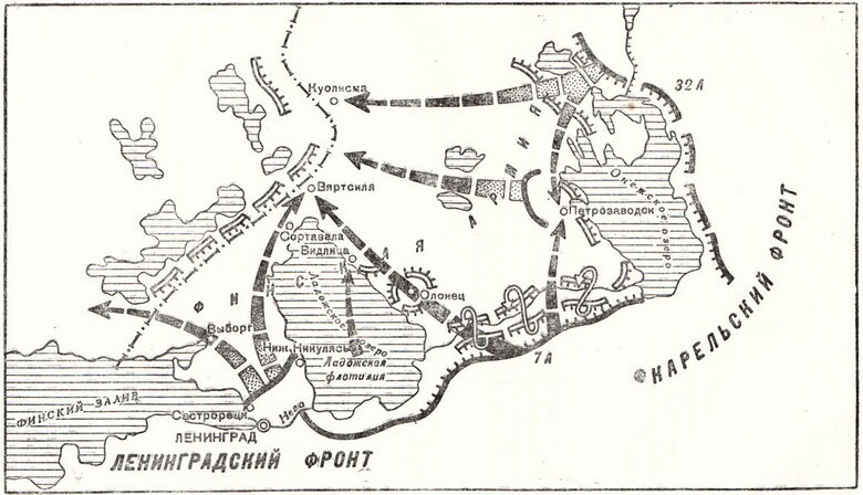 Замысел Ставки на разгром противника в Южной Карелии