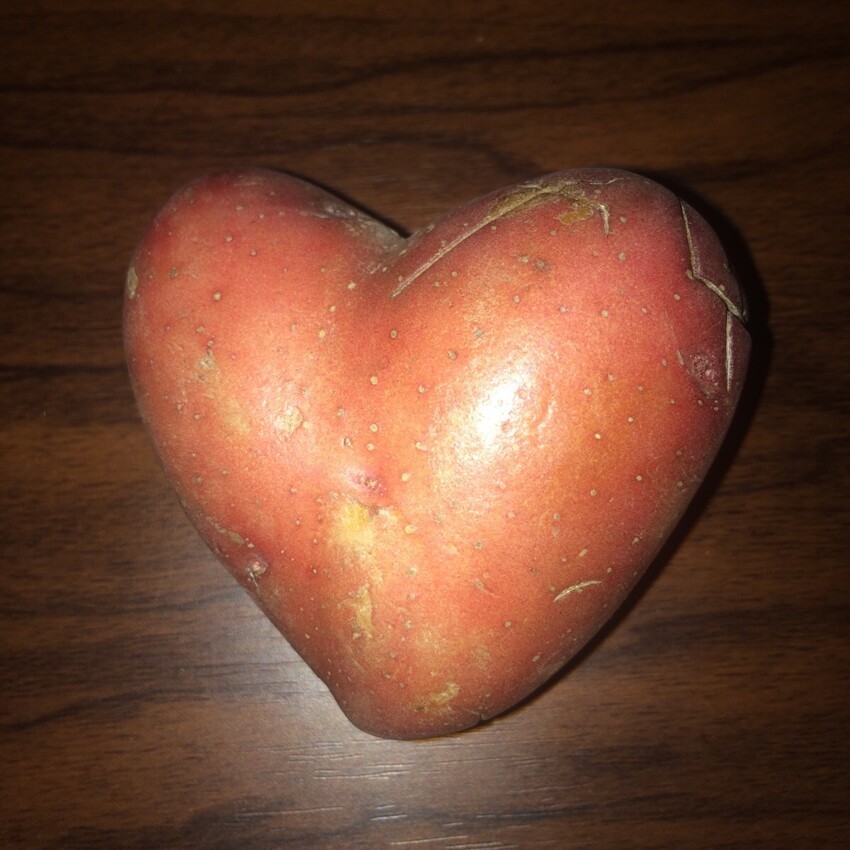 Картофель в виде сердца