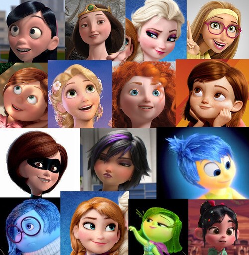 Невероятное открытие: у героинь Disney/Pixar одинаковые формы лиц
