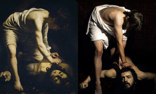 Микеланджело Меризи де Караваджо "Давид с головой Голиафа" 