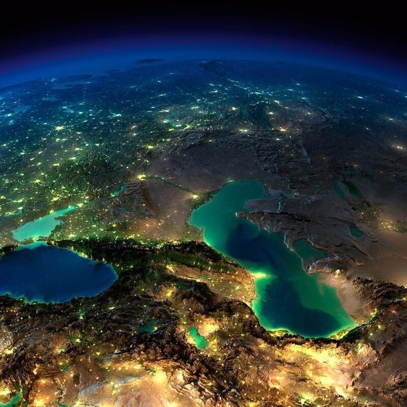 Захватывающий вид на Землю из космоса.