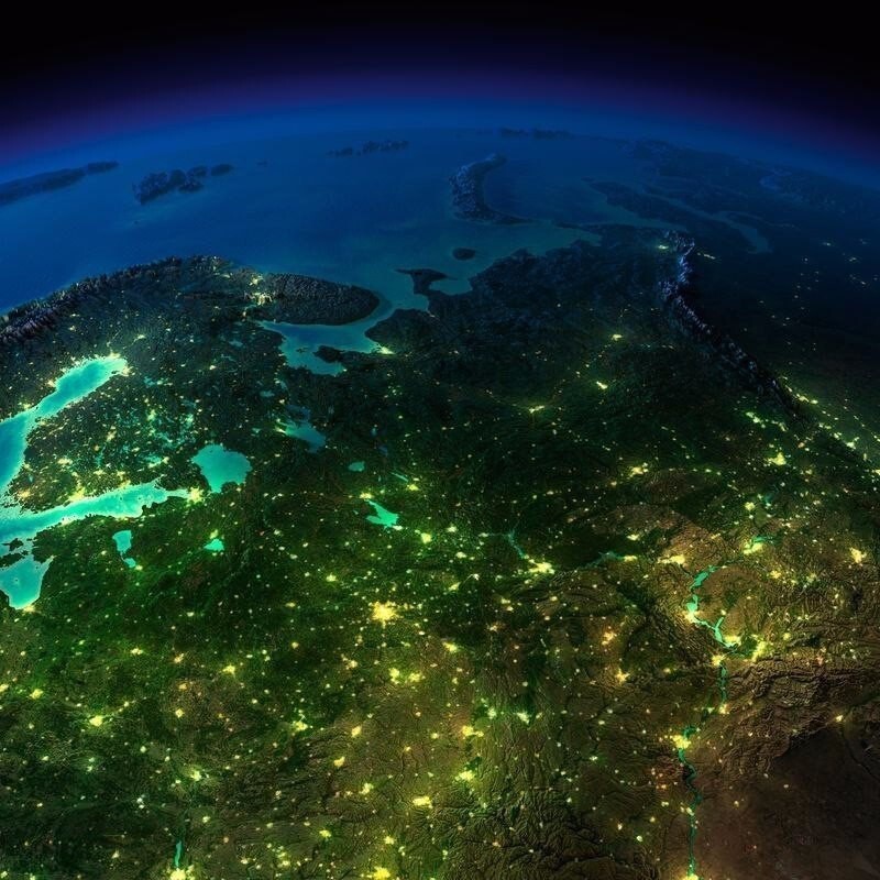 Захватывающий вид на Землю из космоса.