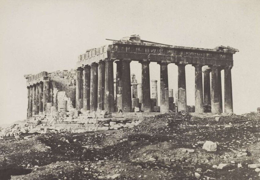 13. Парфенон в Акрополе, в Афинах, 1852 год.