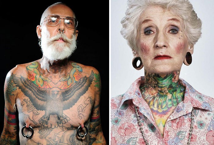 Вечно молодые: татуированные дедушки и бабушки