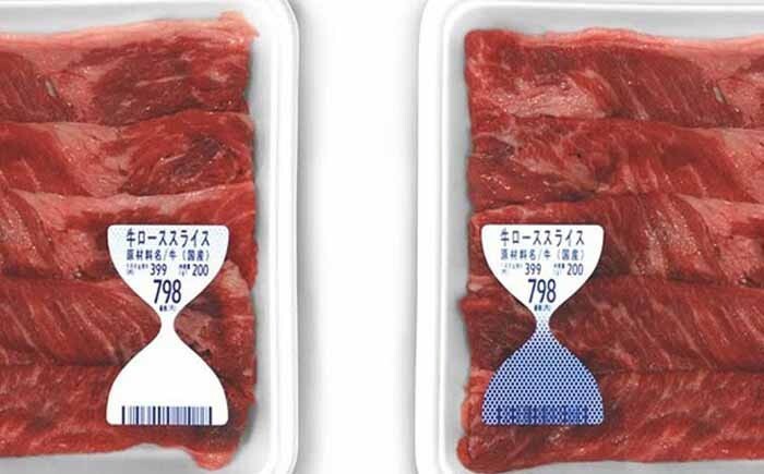 Упаковка для мяса с индикатором срока годности