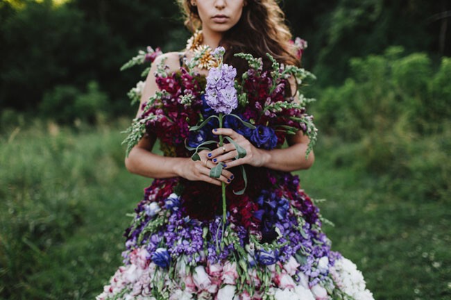Сказочное платье из цветов 