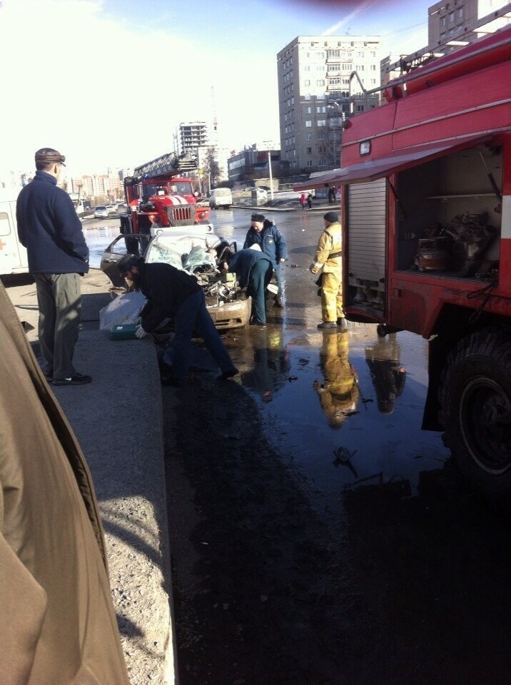 Столкновение с пожарной машиной в Первоуральске