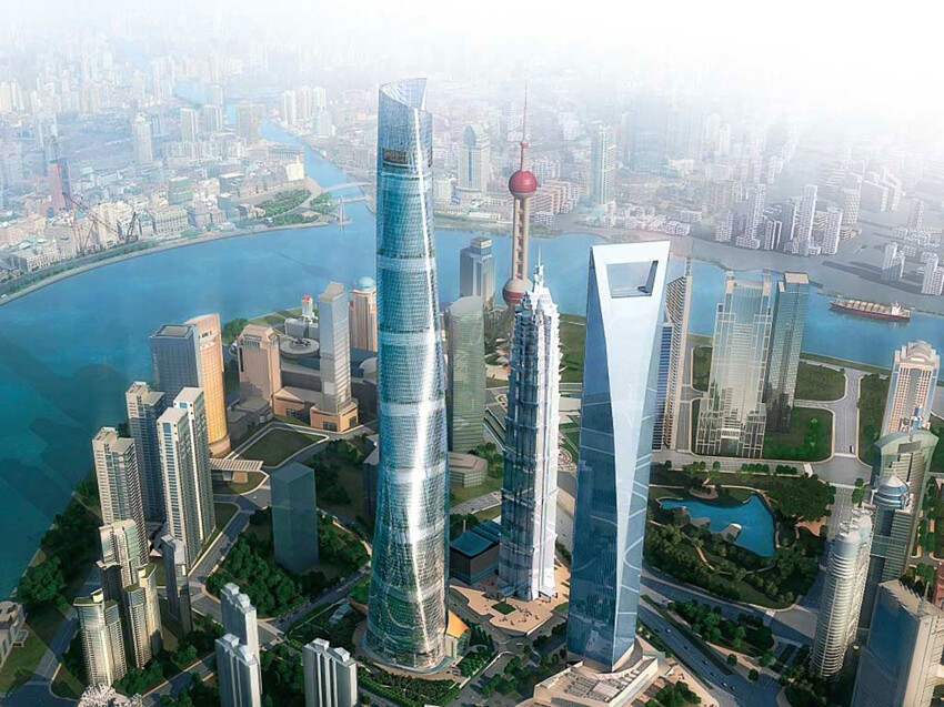 2. Шанхайская башня (632 м, Шанхай / Китай, достраивают)