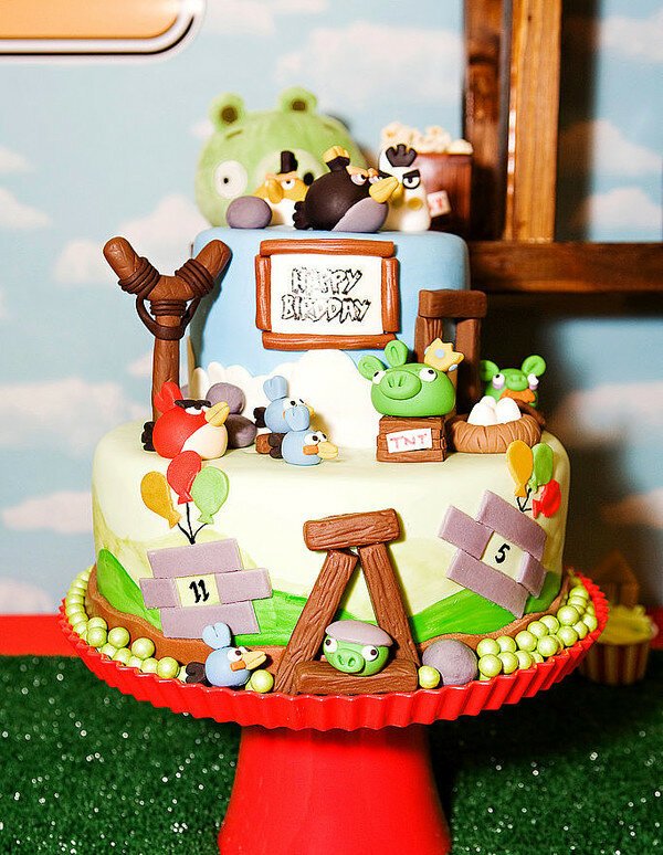 Angry Birds торт