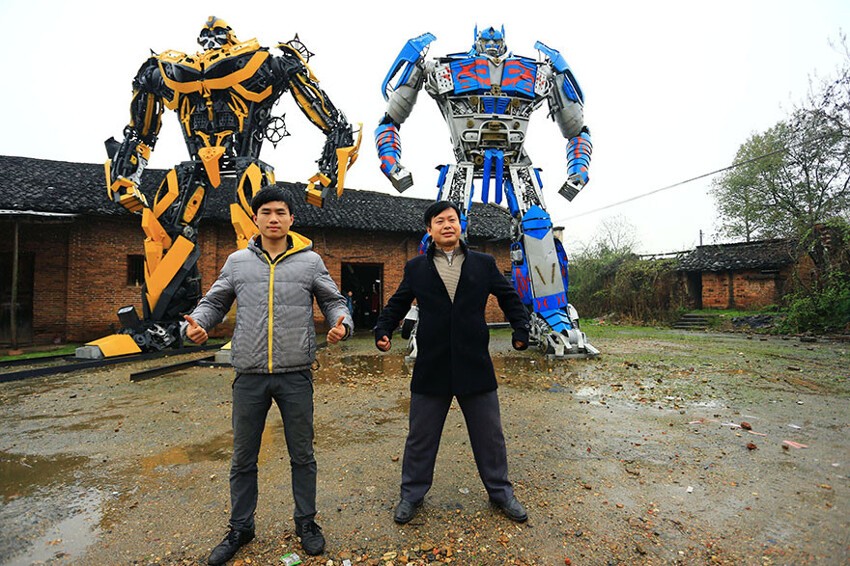 Китайские умельцы собирают из металлолома гигантских трансформеров