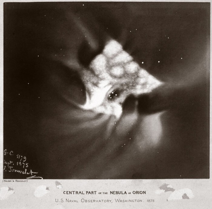 Фото Туманности Ориона, 1875 год.