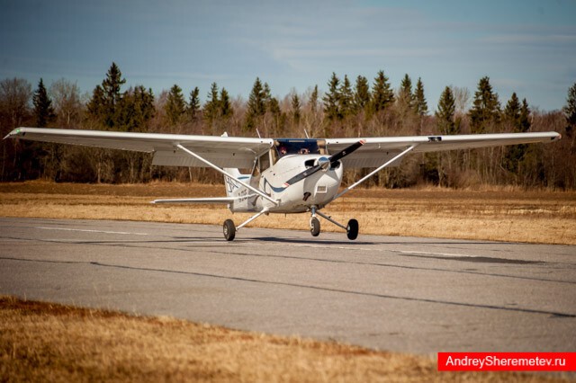 Посадка самолета Cessna