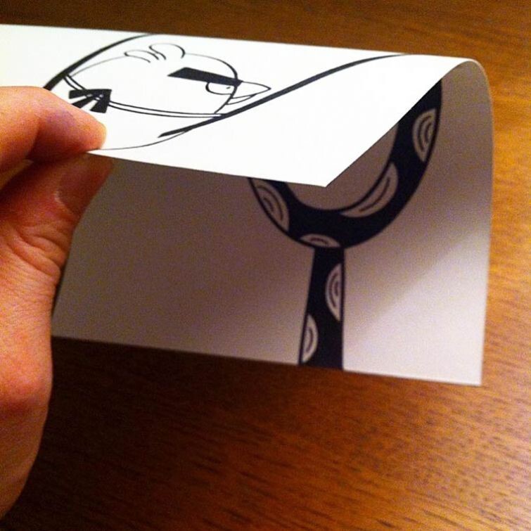 Бумажные изгибы - всё что нужно для создания оптических иллюзий