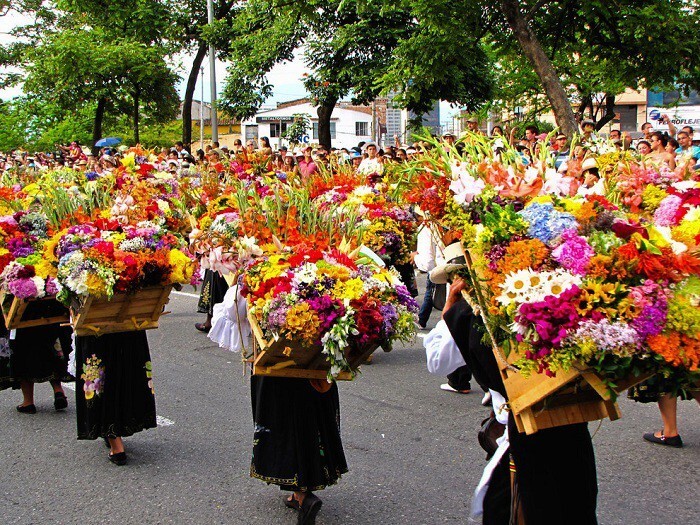Шоу цветов Desfile de Silleteros